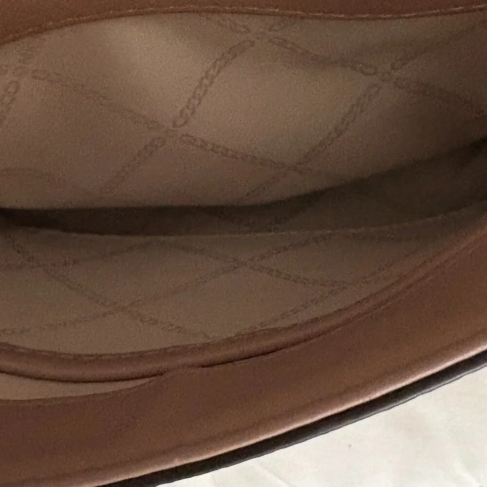 Michael Kors Rose Signature Coated Canvas Leather Whitney Shoulder Bag Chic